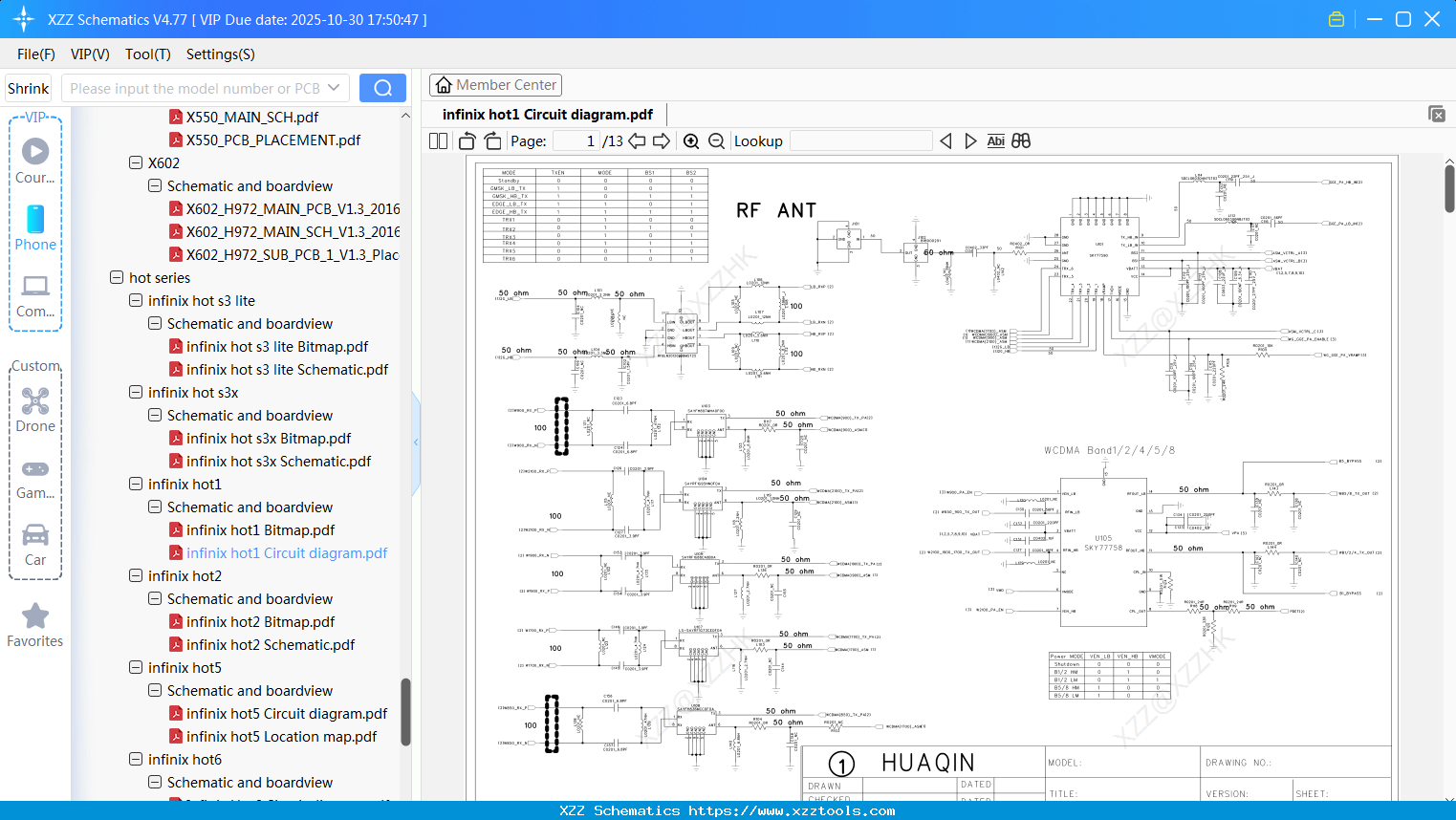 Infinix Hot1 Circuit Diagram